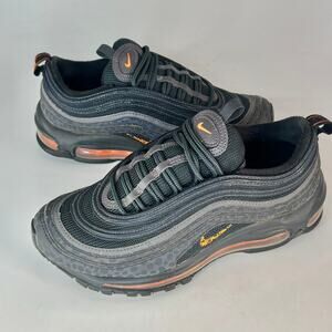 Nike Air Max 97 Sneakers Shoes Off Noir Black Grey Orange Big Kid Youth Boy 4.5